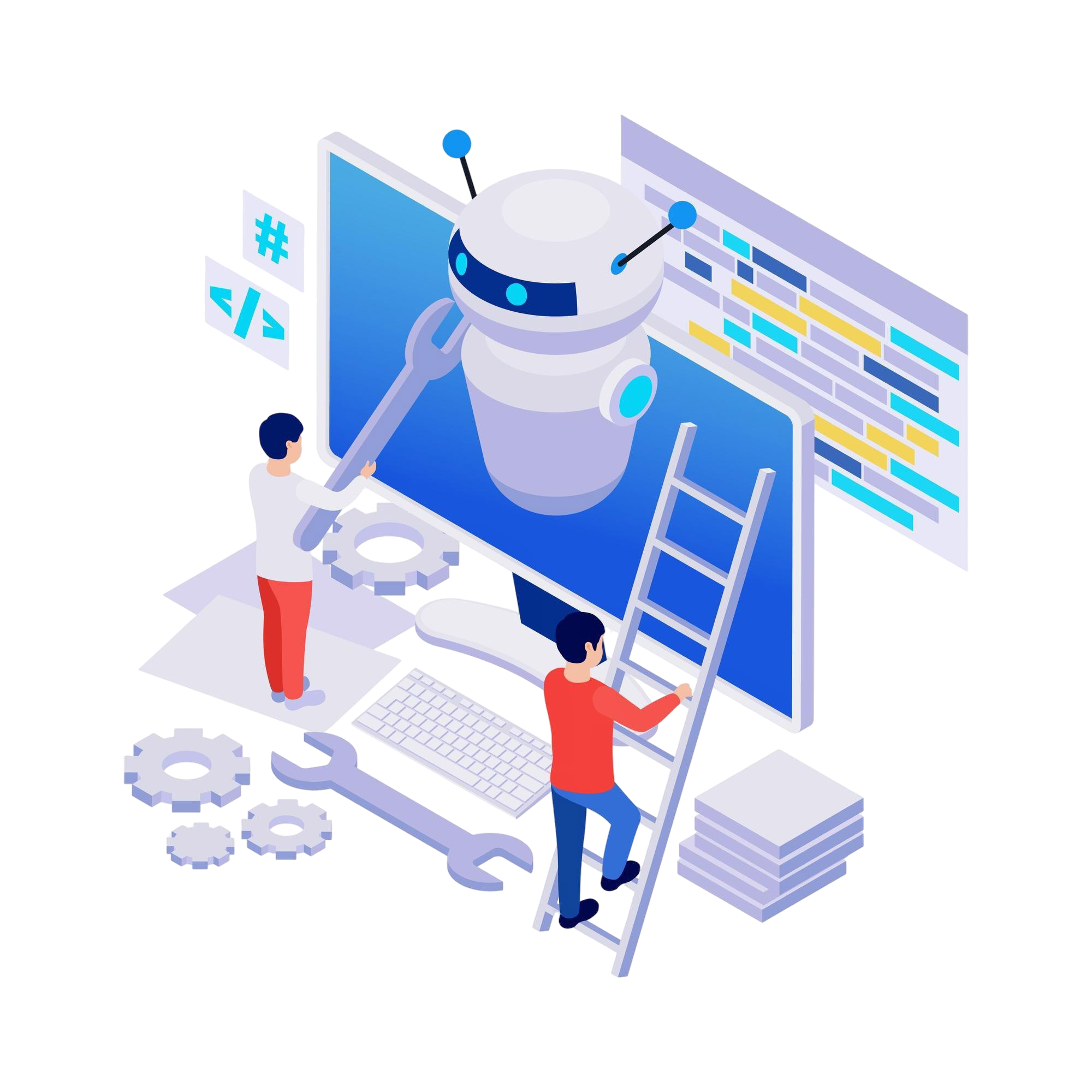 characters-fixing-computer-chatbot-isometric-icon-3d